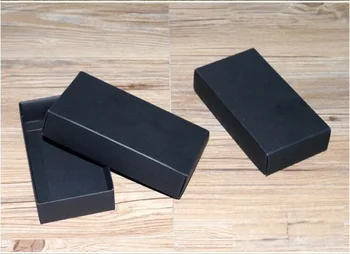 10pcs balta kraft papīra dāvanu Kartona Kastē amatniecības Iepakojuma kaste melna Papīra Dāvanu kastē ar vāku Dāvanu iepakojumā kartona kastē