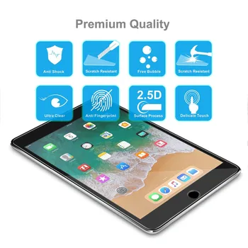 9H 2.5 D Tablete Rūdīta Stikla Apple IPad 2 3 4 Screen Protector for IPad2 IPAD3 IPAD4 Collu Aizsardzības Plēves, Stikls 2278