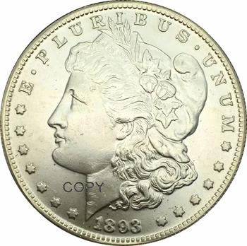 Amerikas savienotās Valstis 1893-S 90% Sudraba Morgan Vienu Dolāru Kopēt Monētas Var Izvēlēties Daudz Veidu, lai Padarītu Vecā Stila 26.73 Grami