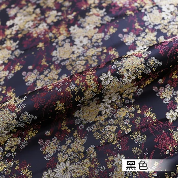 Brokāta satīna auduma platums 114cm skaistu kleitu auduma materiāla, lai padarītu Cheongsam un Kimono 1575