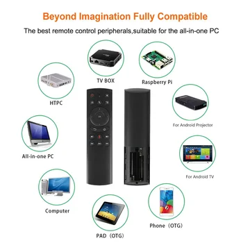 G20S 2.4 G Mini Bezvadu Balss Tālvadības Žiroskopu Kontrolieris PC Set-top Box