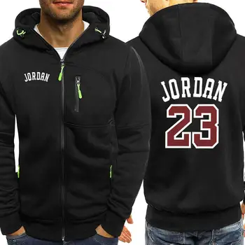 Jordānija 23 Drukāt Mens Hoodies Karstā Pārdošanas Rudens Jaka Rāvējslēdzēju Sporta Krekls Hip Hop Modes Streetwear Fitnesa Sporta Āra Tracksuit