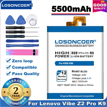 Oriģināls LOSONCOER 5500mAh BL223 Akumulatoru, Lenovo Vibe Z2 Pro K920 K80 K80M K7 Augstas Ietilpības Akumulators