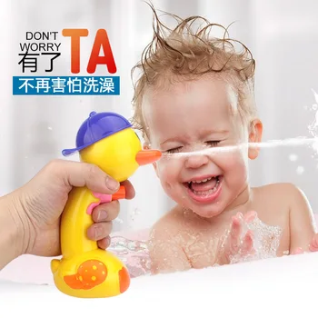 Peldvietu spouts Spēlēt Ūdens vannas istabā oyuncak Bērniem, baby bērnu Vanna vannā peldēšana rotaļlietas, gumijas Ducky duck Ūdensratu 3262
