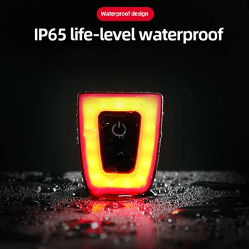 Velosipēds Taillight USB Iekasējams Aizmugurējās Gaismas XPI5 Ūdensizturīgs Drošības Sasilšanu Flasher Āra Sporta Velosipēdu Papildināt Atpakaļ Aizmugurējie Lukturi 18760
