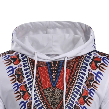 Āfrikas Dashiki Drukāt Pelēkā Vārna Sporta Krekls Vīriešiem Līdz 2018. Gada Rudenī Jaunu Garām Piedurknēm Hoodies Vīriešiem Gadījuma Streetwear Kapuci Tracksuit Moletom