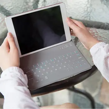 Ūdensizturīgs Tablete Bluetooth Klaviatūru PU Cover for iPad mini 4 Noņemamu Ultra-plānas Planšetdatoru Tastatūru Gadījumā ar PU Stāvēt 13815