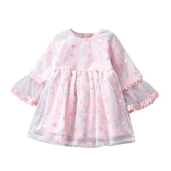 0-6 gadu girl dress pavasarī, rudenī jaunu modes gadījuma puse šifona mežģīņu acu mazulis bērniem, baby meitene apģērbs princese kleitas