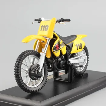 1/18 mēroga mini No. 119 SUZUKI RM250 netīrumiem bikes Motokrosa MX AMA Velosipēdu superbike metāla lējumiem motocikla modeli Rotaļlietas zēniem