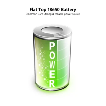 1/2/4gab Flat Top 18650 Uzlādējamās Baterijas 3,7 V 3000mAh 18650 Litija Akumulatoru Uzlāde Li-ion Šūnu Lāpu Lāzera Rādāmkociņš