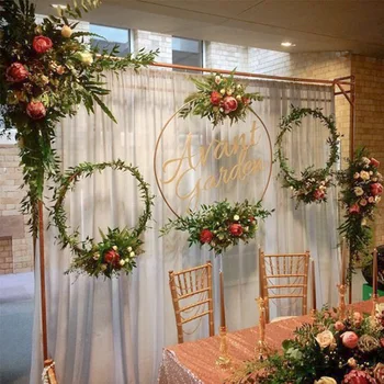 1/2set ziedu arkas gredzenu ziedi stāvēt kāzu dekorēšana mākslīgo ziedu Aplis rāmja turētājs vainags mājās, Ziemassvētku dekori