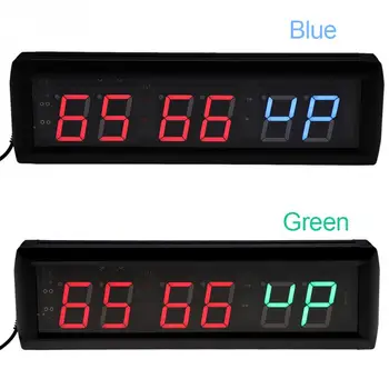 1.8 LED elektroniskais Pulkstenis, Multifunkcionāla Programmējams Pulkstenis Intervālu Taimeris Liels Hronometrs Home Gym Fitnesa Pulkstenis Counter ES Plug