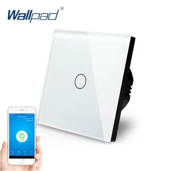 1 Banda WIFI Kontroles Touch Switch Wallpad 1 Banda 1 Veids, Sienas Slēdzi Stikla Paneli Smart Home Alexa, Google home e-WeLink IOS Android