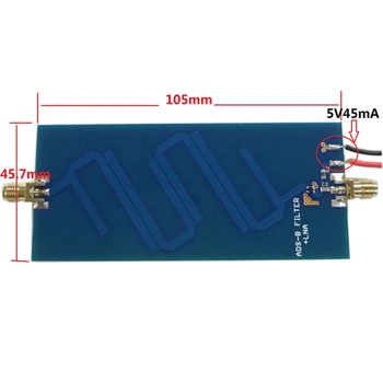 1*DC 5V 1G-1.2 GHz Barošanas ADS-B 1090 MHz Bandpass Filtrs ar Zemu Trokšņa līmeni
