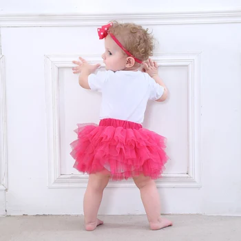 1. Dzimšanas dienu Baby Girl Apģērbu Komplekts Jaundzimušo Kokvilnas Bodysuit Rozā Tutu Svārki, Galvas saiti 3 Gab., Zīdaiņu Dāvanu