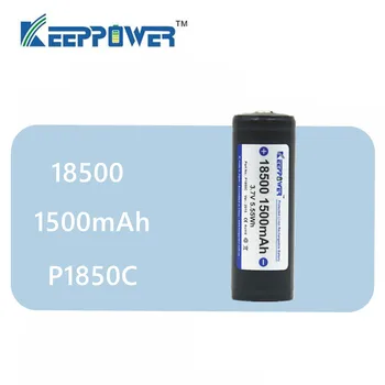 1 gab., Oriģināla KeepPower 18500 1500mAh aizsargāta 3,7 V li-jonu akumulators P1850C piliens kuģniecība