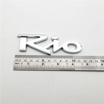 1 Gabals Vārdu Rio ABS Chrome 3D Burtu Uzlīmes Aizmugurējā Bagāžnieka Emblēmu Auto Emblēma Decal Ar Līmi