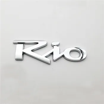 1 Gabals Vārdu Rio ABS Chrome 3D Burtu Uzlīmes Aizmugurējā Bagāžnieka Emblēmu Auto Emblēma Decal Ar Līmi