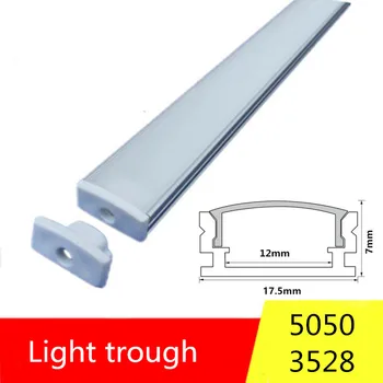 10-20PCS DHL 1m LED lentes alumīnija profils 5050 5730 grūti LED bar light, led bar alumīnija kanāls mājokļu withcover beigām vāciņu
