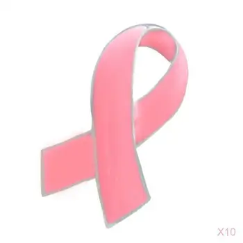 10 Gabali Modes Pink Ribbon Ir Krūts Vēža Apzināšanās Atloks Pin Broša Emblēmas, Piekariņi Dāvanu