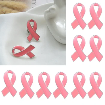 10 Gabali Modes Pink Ribbon Ir Krūts Vēža Apzināšanās Atloks Pin Broša Emblēmas, Piekariņi Dāvanu