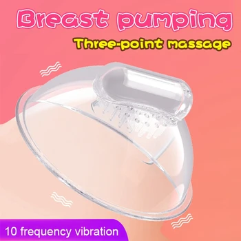 10 Režīmi Krūtsgala Stimulācijas Licking klitora Vibrators Krūts Paplašināšanās Masturbator Dzelksnis Krūtīs Masāža Seksa Rotaļlietas Sievietēm