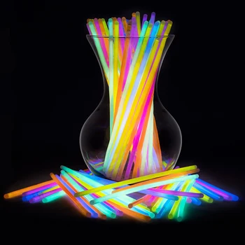 100 gabali daudzfunkciju puse Fluorescences gaismas mirdzumu stienīši Aproces, kaklarotas neona kāzu puse, uzlīmes led apģērbi 5775