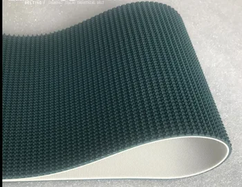 1000x200x5mm Tintes Zaļā PVC Zālienu Modelis Kāpšanas Jostas Anti Slip pret Nodilumu Izturīgs Transportiera lentes(Bezšuvju savienojumu)