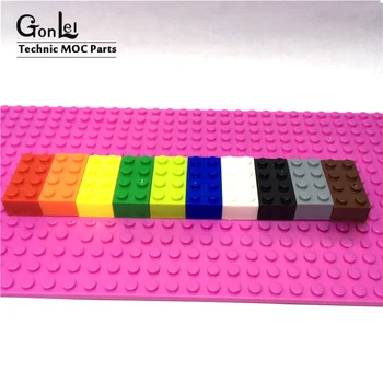 100Pcs/Daudz KM Celtniecības Bloki 9 izmērs 15 krāsas Bērnu Rotaļlietas, Saderīgs ar legois plāksne ķieģeļu DIY Rotaļlietas Bērniem Dāvanas