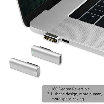 100W Magnētisko USB-C USB-C C Tipa Uzlādes Adapteri 180 grādu grozāms atbalstu Pixelbook/Matebook ect 2273