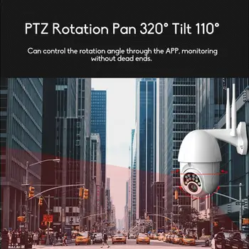 1080P PTZ IP Kameras Wifi Āra Ātrums Dome Bezvadu Wifi Drošības Kameru Pan Tilt 5X Digitālā Tālummaiņa 2MP Tīklu CCTV Uzraudzības