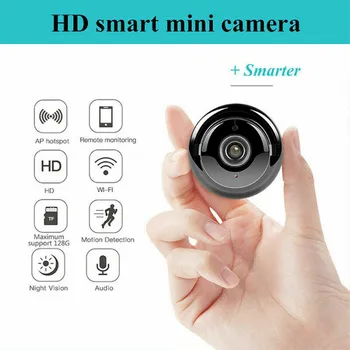 1080P Wifi Kameru V380 Mini IP Kameras Bezvadu Infrasarkano Nakts Redzamības Kustības detektors 2-Way Audio Motion Tracker Home Security