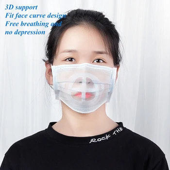 10Pcs 3D Maska Turētājs Atkārtoti Lūpu Stāvēt Iekšējo Atbalstu Deguna Palielināt elpu Mutes Vāka Turētājs