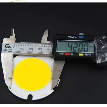 10pcs 60mm Kārta COB LED Chip 42mm Izstarojošās Virsmas LED Prožektoru gaismā Griestu Lampa Griestu 20W 30W Silts Dabas Auksti Balta
