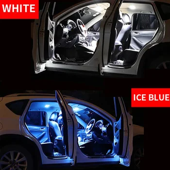 10pcs Auto Piederumi Balts Interjers LED Spuldzes Iepakojuma Komplektu 2007. - 2013. gadam Toyota Camry T10 31MM Kartes Dome Bagāžnieka Lampas