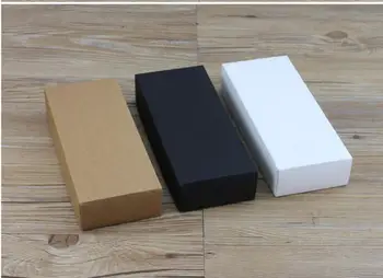 10pcs balta kraft papīra dāvanu Kartona Kastē amatniecības Iepakojuma kaste melna Papīra Dāvanu kastē ar vāku Dāvanu iepakojumā kartona kastē