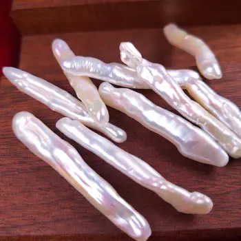 10pcs Dabīgo Saldūdens Pērļu Balto Rīsu Formas Pērles Rotaslietas Pieņemšanas DIY Aproce, Kaklarota