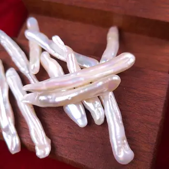 10pcs Dabīgo Saldūdens Pērļu Balto Rīsu Formas Pērles Rotaslietas Pieņemšanas DIY Aproce, Kaklarota