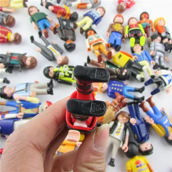 10pcs/daudz Playmobil Rotaļlietu Komplekts 7cm Policisti Klauni Rīcības Attēls Playmobil Sākotnējo Modeli, Bērniem, Dāvanas, Rotaļlietas Bērniem, IZLASES