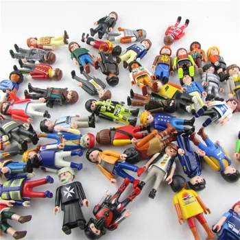 10pcs/daudz Playmobil Rotaļlietu Komplekts 7cm Policisti Klauni Rīcības Attēls Playmobil Sākotnējo Modeli, Bērniem, Dāvanas, Rotaļlietas Bērniem, IZLASES