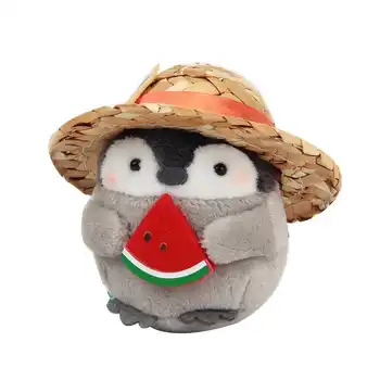 11 stilu Japāņu anime lelles Mini gudrs Pingvīns, plīša rotaļlietas, Keychain, Salmu cepures Augļi un dārzeņi sērija Bērniem, meitenes Dzimšanas diena