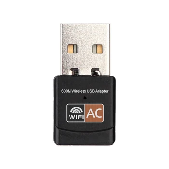 11AC 5GHz 2.4 GHz Bezvadu USB Adapteri 600Mbps Dual Band MiNi PC WiFi Adapteri Wi-fi LAN Tīkla Karte
