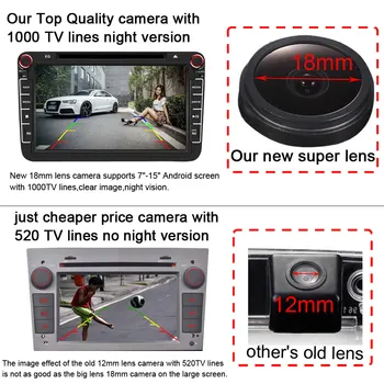 1280*720 Pikseļi 1000TV line auto aizmugures aizmugure reverss autostāvvieta kameru Volvo S60 S80 V70 S40 S40L V40 V50 S60L V60 XC60 C70 XC90