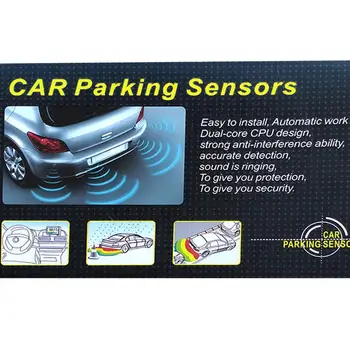 12V Automašīnu Parkošanās Sensoru Komplekts Reverse Rezerves Radara Skaņas Brīdinājuma Indikators Zondes Sistēma, 4 Zondes Signālu Sensors Auto Detektors