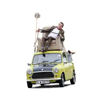 13cm*9cm par Mr Bean, kas Sēž Automašīnas Smieklīgi Personības Auto Uzlīmes Skrāpējumiem izturīgs Decal Klēpjdatoru Vējdēlis Auto Piederumi