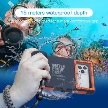 15M Ūdensizturīgs Niršanas Telefonu Gadījumā Samsung S10 S9 Plus S8, Ņemiet vērā, 10 9 Ūdens Pierādījums Lietā Par iPhone 11 Pro Max Xs 8 7 SE 2 Oneplus