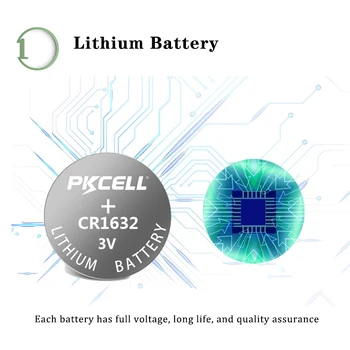 15Pcs/3Card CR 1632 BR1632 DL1632 ECR1632 KCR1632 LM1632 CR1632 3 v litija bateriju 12Ah LiMO2 Akumulators