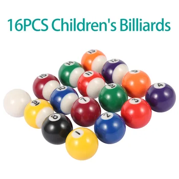 16pcs 25 mm Bērns Sveķu Bumbiņas Mini Biljarda Bumbu Bērniem Snooker Bumbas, Rotaļlietas, Galda Bumbiņas Uzstādīt Nelielu Pool Cue Bumbiņas Bērniem Jautri