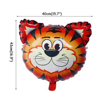 18pcs Džungļu Dzīvnieku Baloni noteikt Chrome Metāla Balonu Zelta Skaits Globos 1 2 3 4 5 6 7 8 9 Gadiem Bērniem Dzimšanas dienas ballīti Dekori