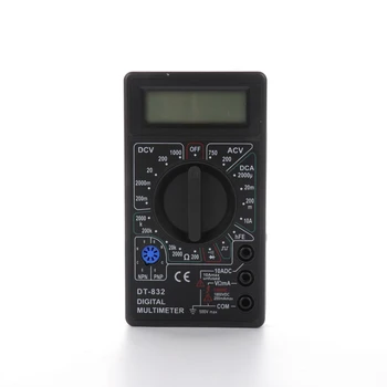 1gb DT-832 Mini Digital LCD Voltmetrs Ammeter Ohm Testeri Multimetrs Profesionālās Pašreizējo Pretestība Elektriskie Testeri